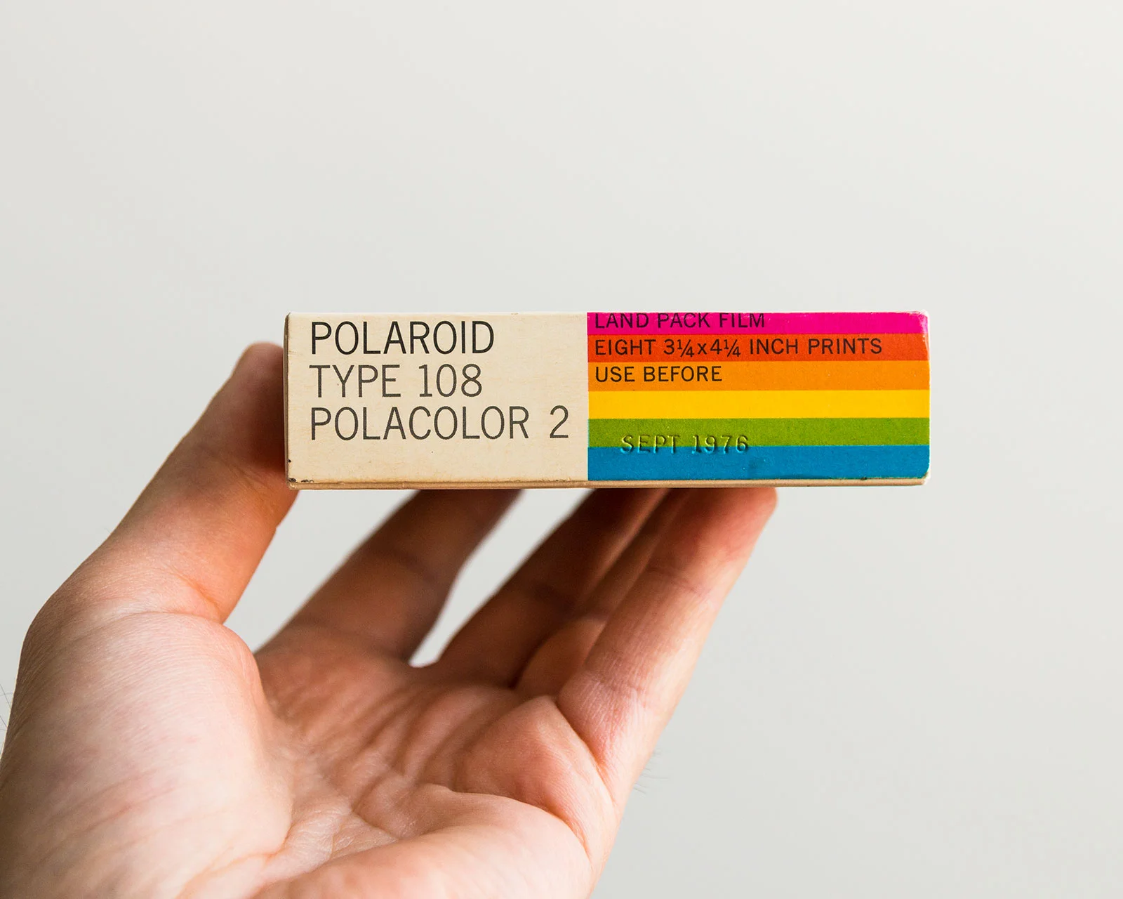 Polaroid typography, layout and vintage colors