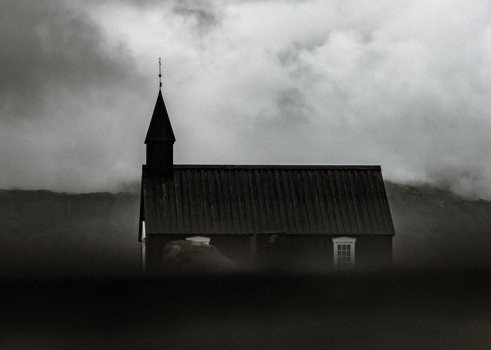 Búðakirkja the black church in Iceland