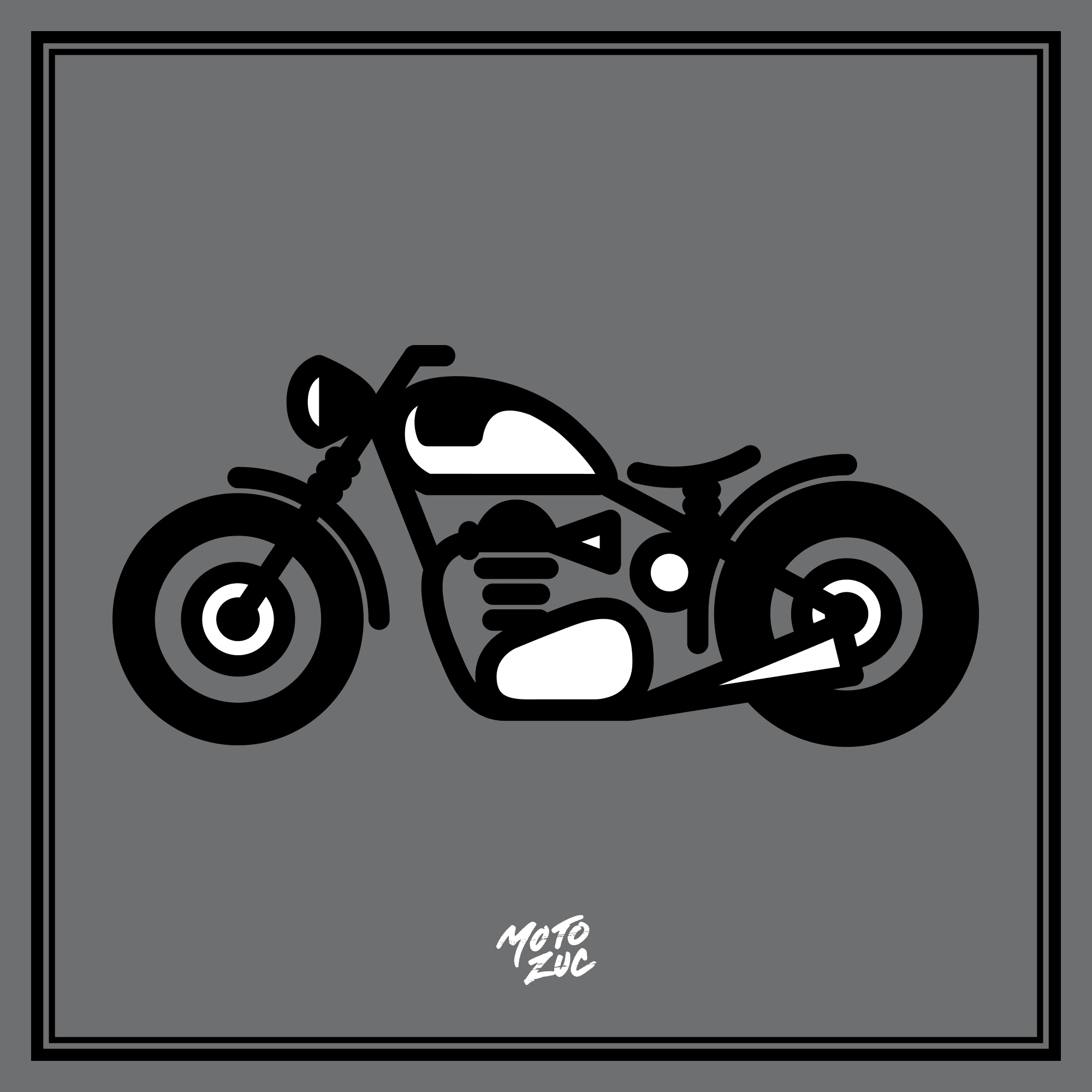 Triumph bobber motorcycle vector illustration
