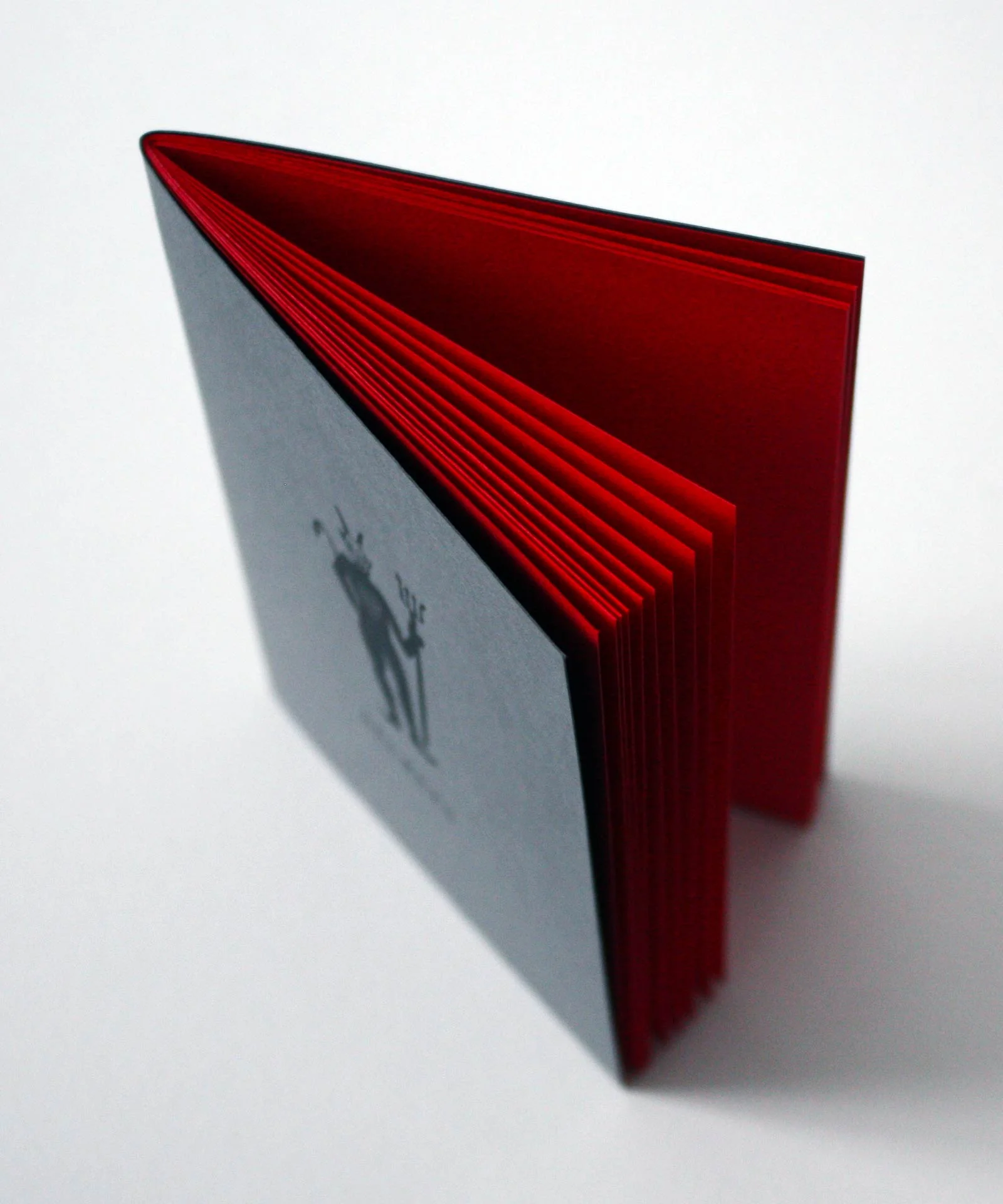 Sketchbook with red pages for drawing