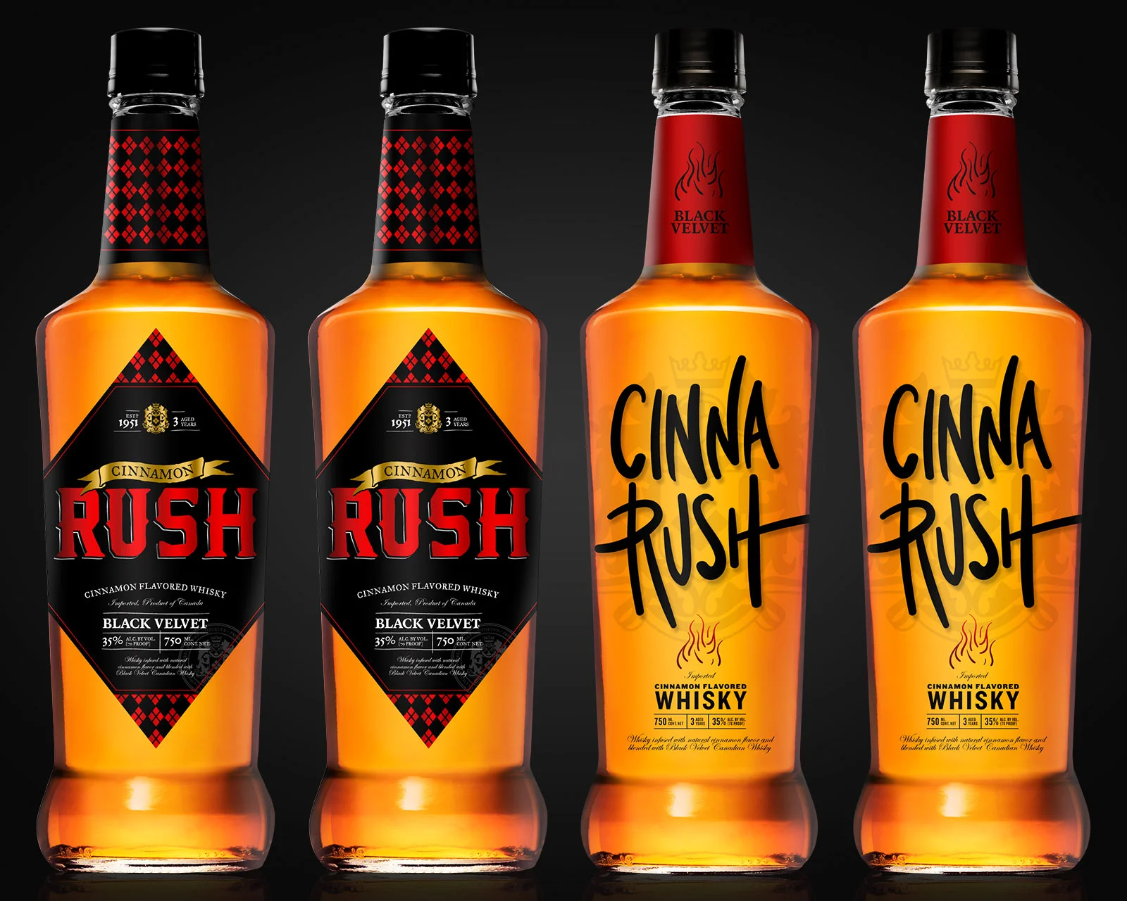 Label designs for whisky bottles