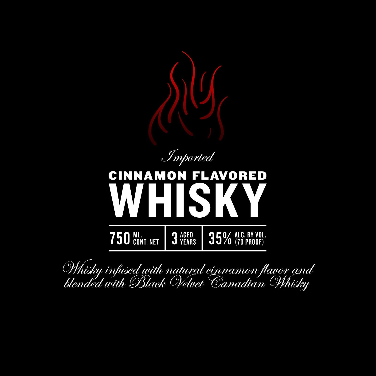 Modern type lockup for a whisky label