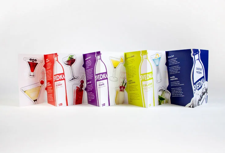 SVEDKA Vodka drink recipe promotional brochure design