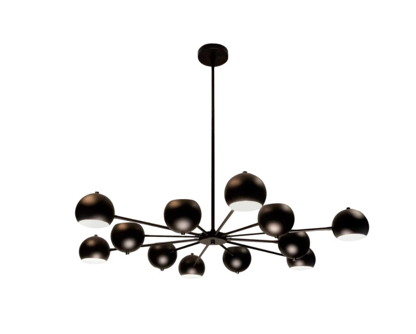 midcentury modern chandelier black