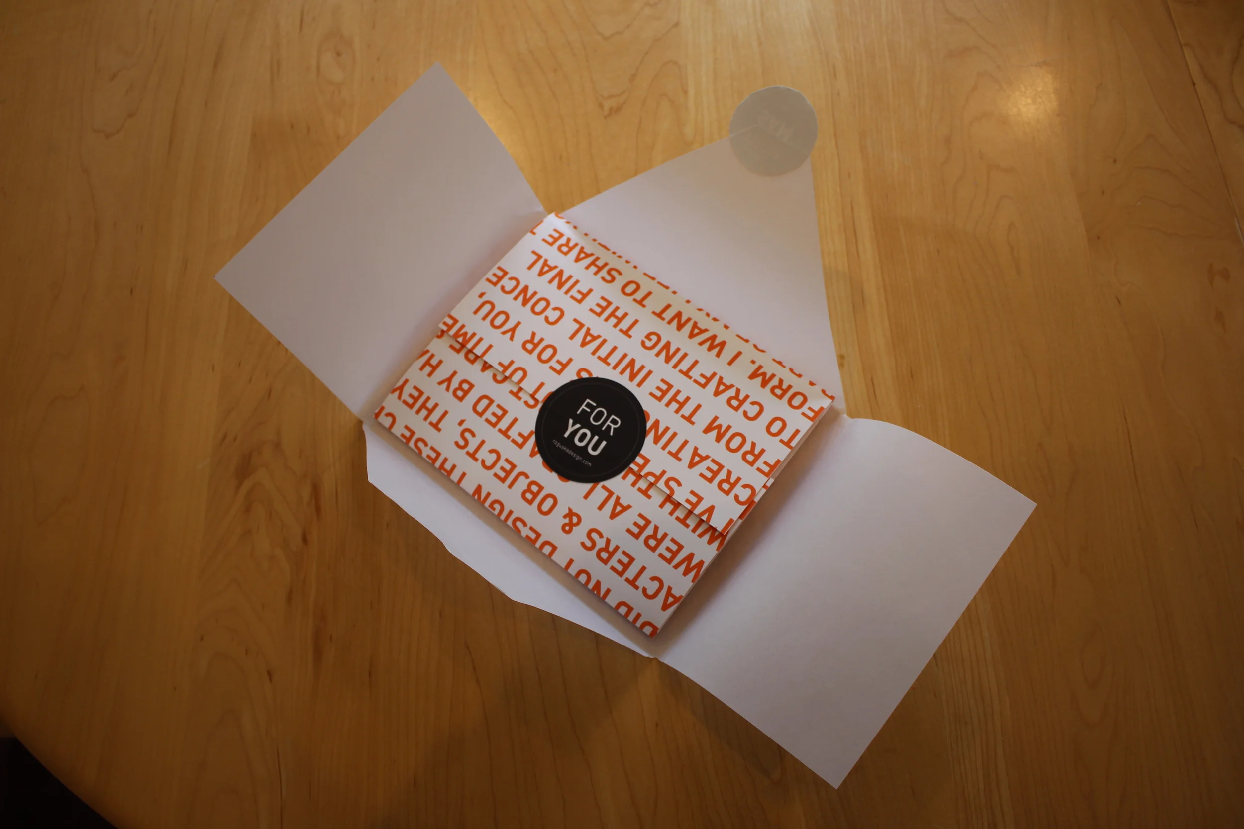Inside Envelope: Front