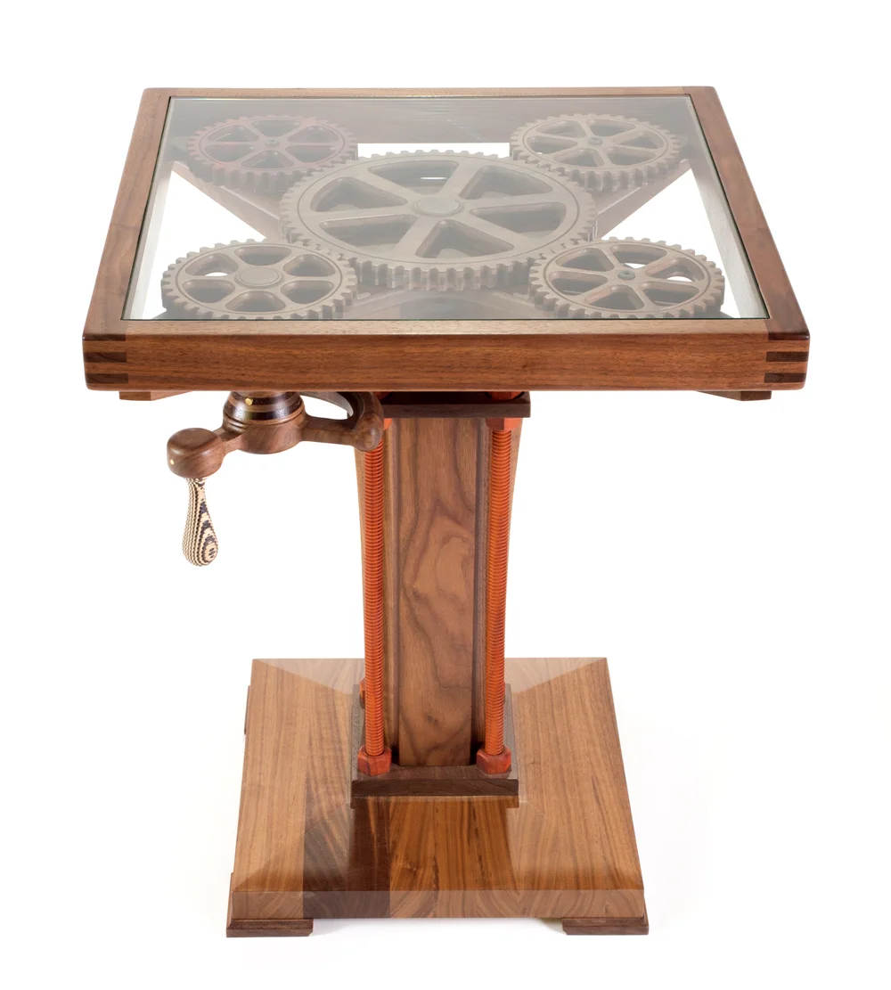 Gear side table — Pearce woodworks