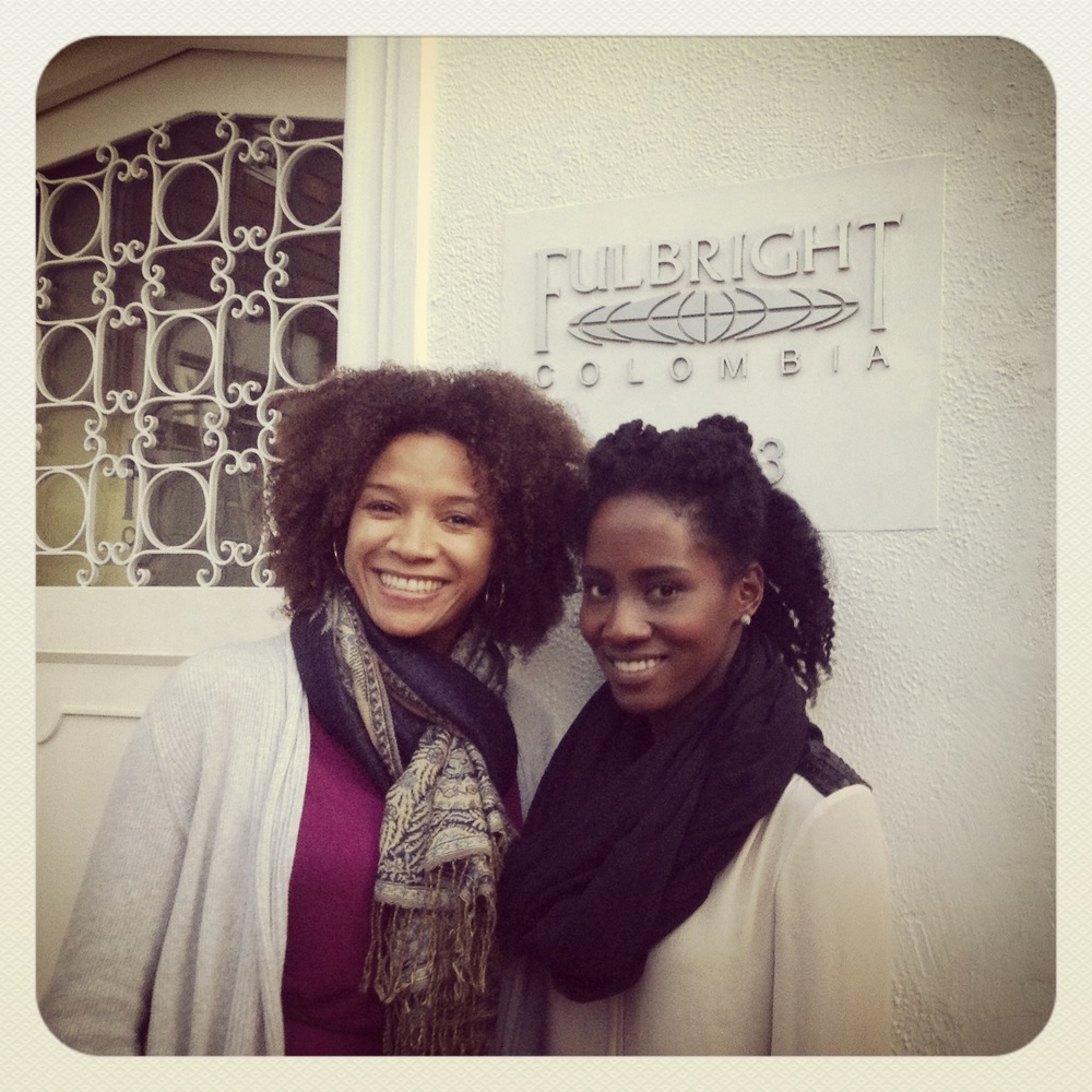 4.24.14. Bogota-Fulbright awardees and Howard Bison X2- Me and Meghan (5).JPG