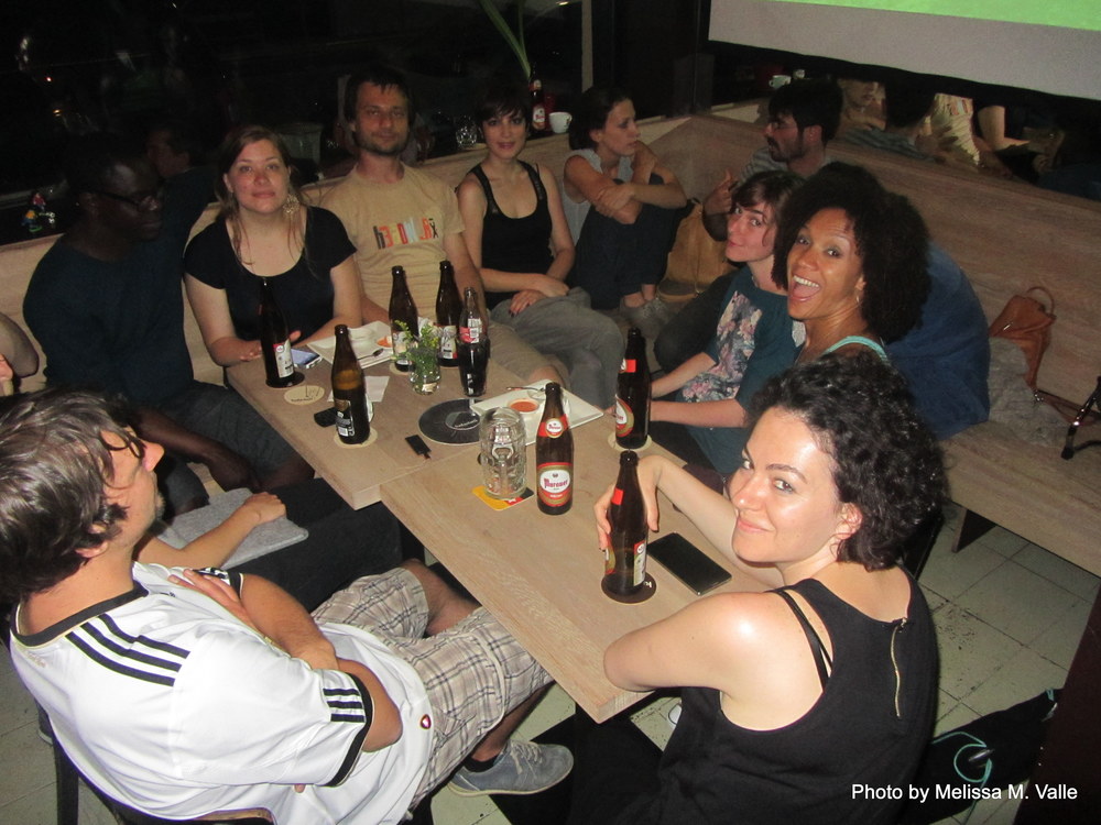 7.8.14 Vienna, Austria-Watching Brasil v Germany world cup match (8).JPG