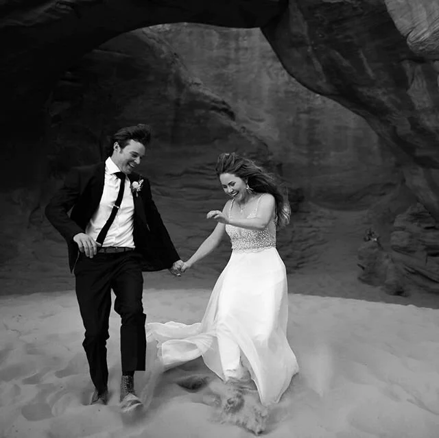 Everything has changed.

Their wedding day looked different than they had originally planned, but this! This joy, playing in the sand under an arch as old as time, just them- wow. These moments feel so big to me, even more so now. I&rsquo;ve always believed this but I think so many couples are starting to feel it too- a wedding day is monumental, joyous, nostalgic, and when you carve out a day doing exactly what you want to do with your person, it FEELS like love.

I have felt many things over the past few months, and weeks, but I feel more grateful than ever that my job allows me to witness pure joy.🖤