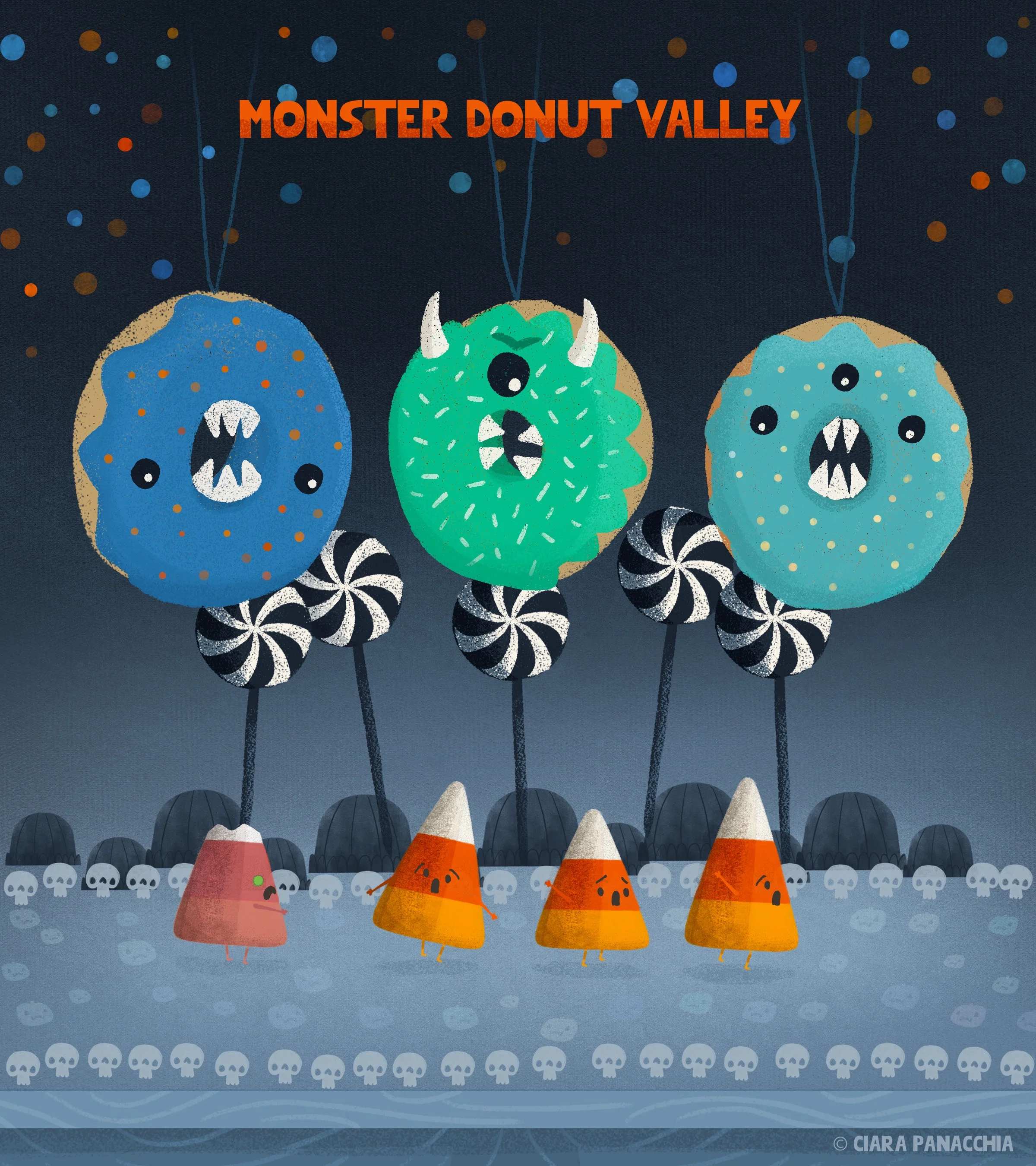 Running through monster donut valley.
