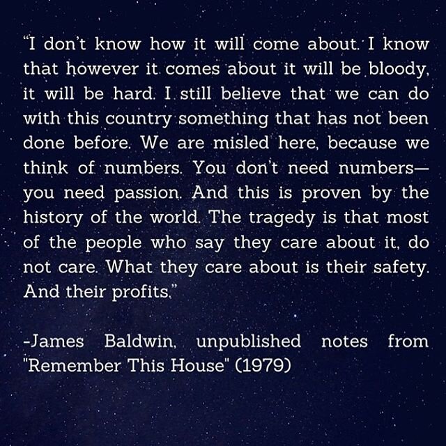 James Baldwin, always timely.