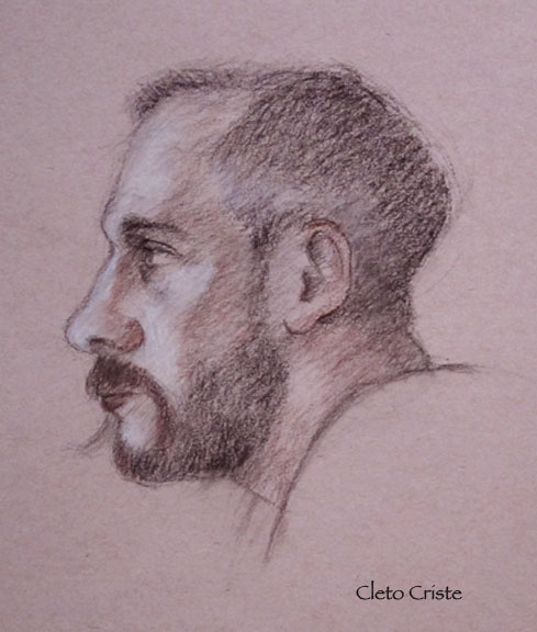 20 minute 3-color chalk drawing.