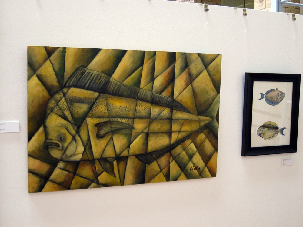 I submitted an oil painting of a mahimahi (dolphinfish).