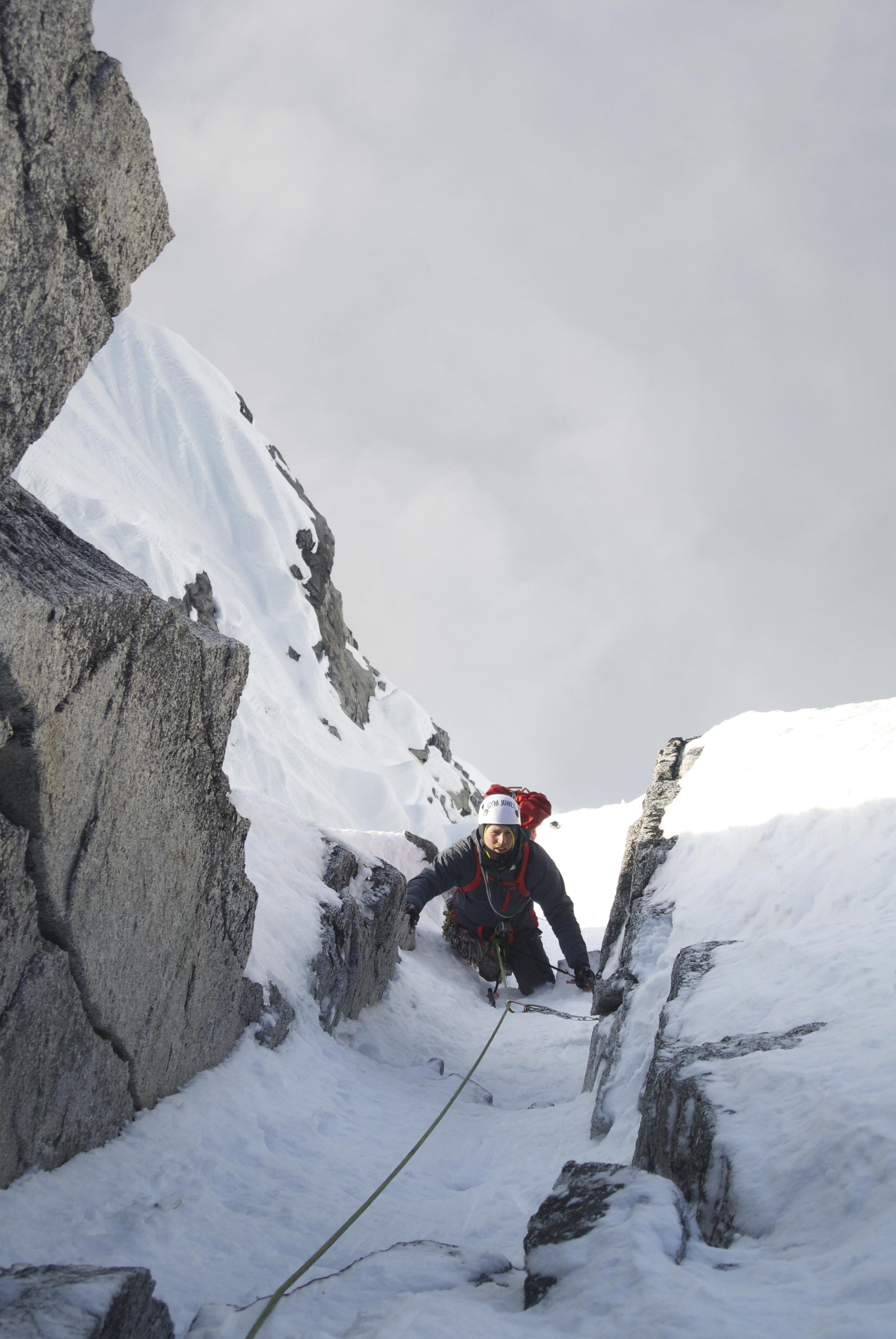 John coming up after the off width.
