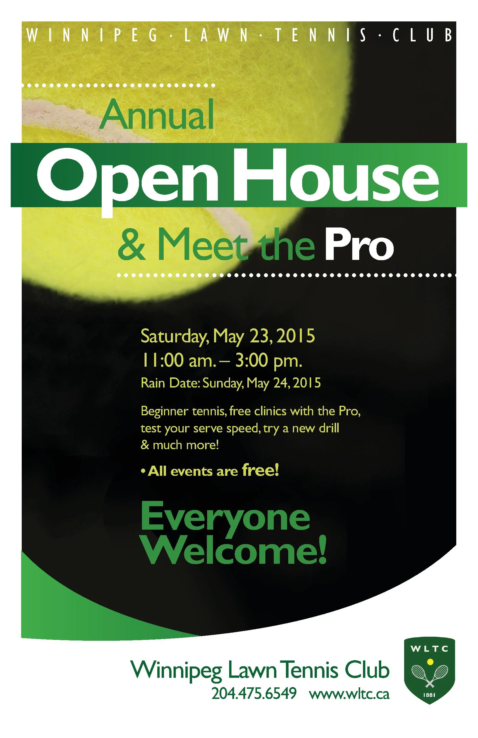 Annual Open House & Meet the Pro - May 23rd - 11am - 3pm