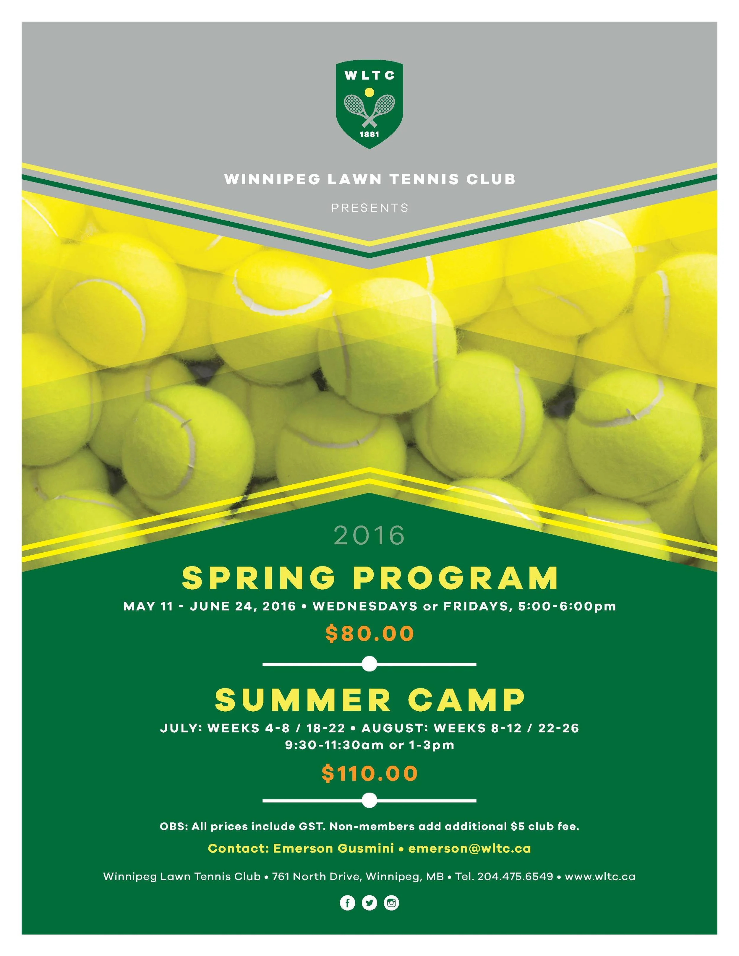 Tennis Programs are open for registration
