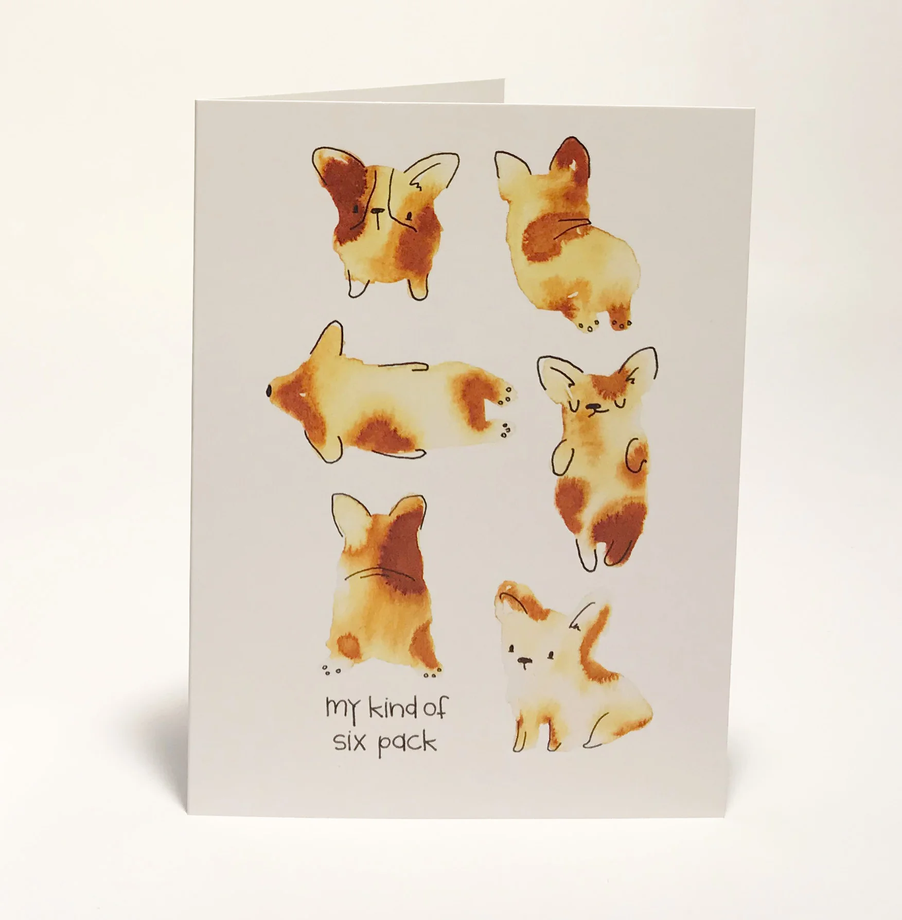 ©Sarah Rose my kind of six pack just because corgi card (Copy)