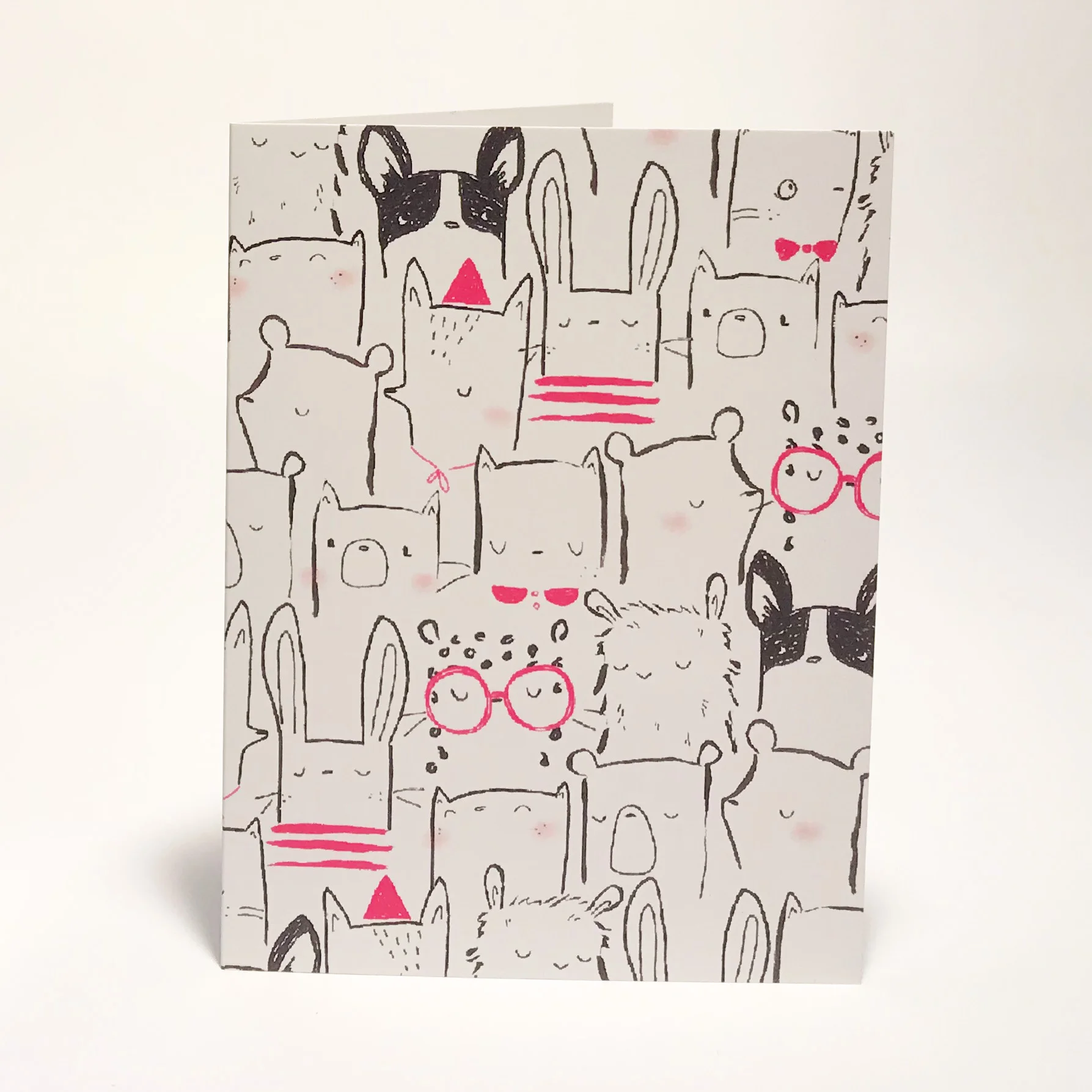 ©Sarah Rose animal friends just because card