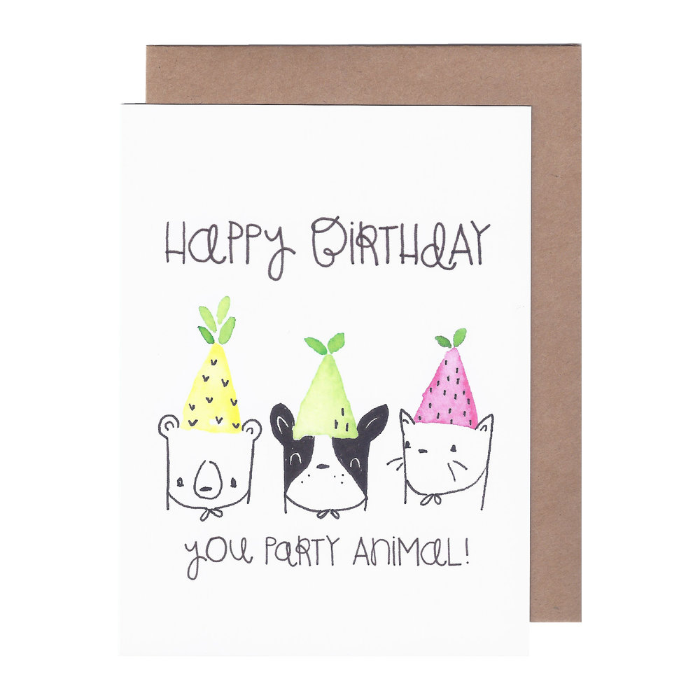happy birthday you party animal! — Sarah Rose Design