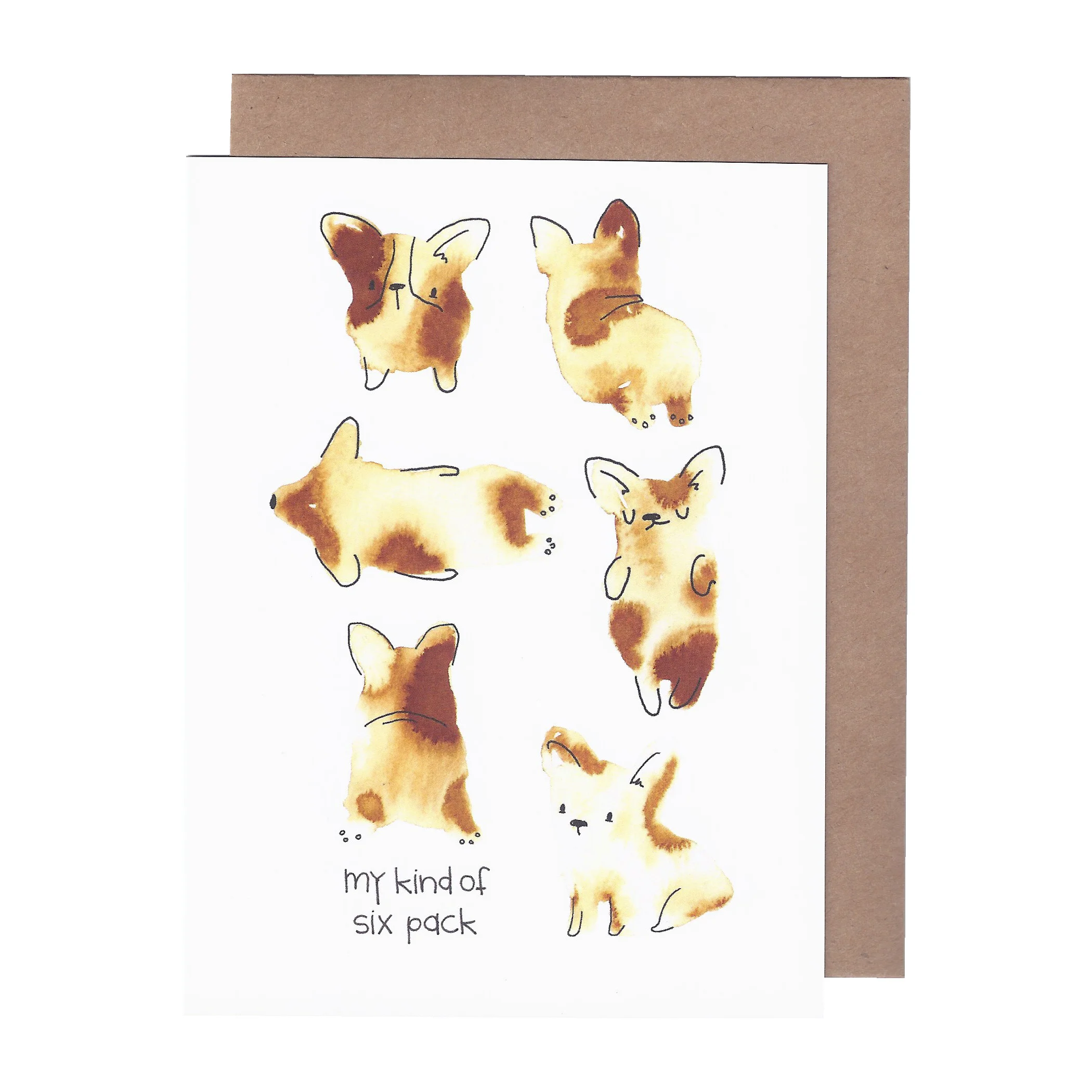 ©Sarah Rose my kind of six pack just because corgi card (Copy)