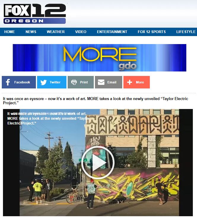 FOX12 coverage of Taylor Electric Project