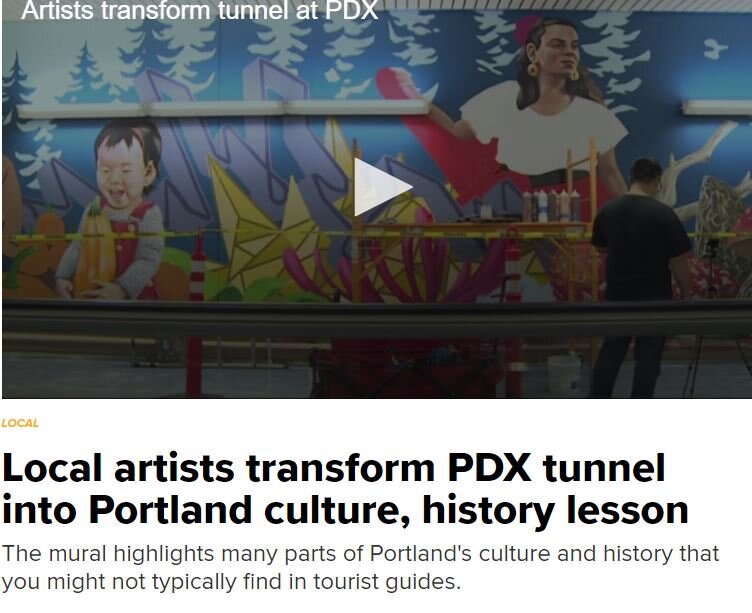 Local artists transform PDX tunnel into Portland culture, history lesson