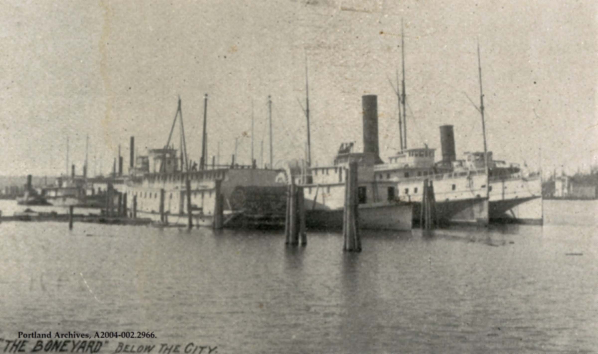 City Auditor - Archives _ Records Management - Auditor s Historical Records - A2004-002.2966   View of boats on the Willamette River 1892.JPG