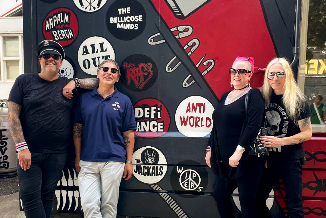 Mike from Definance and Tony from The Riffs - And Connie and Frank - Owners of Another State of Mind - Photo by Caleb.PNG