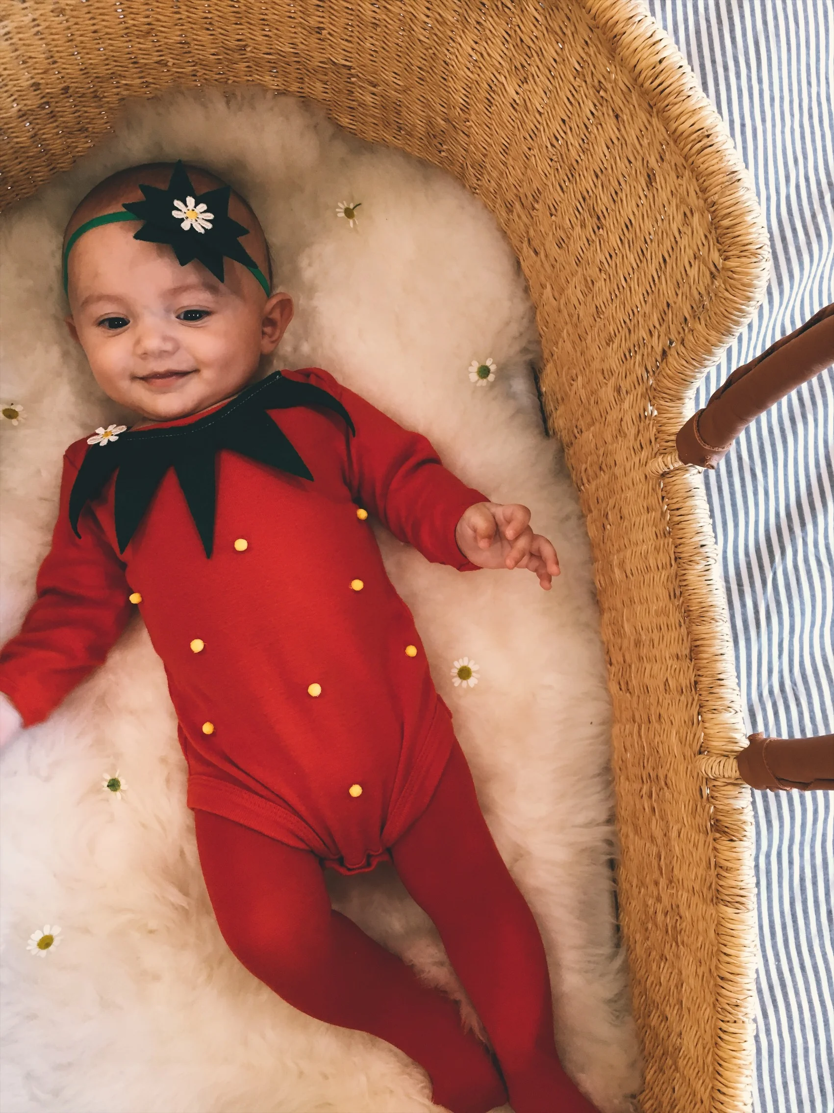 DIY: Strawberry Fields Baby Costume