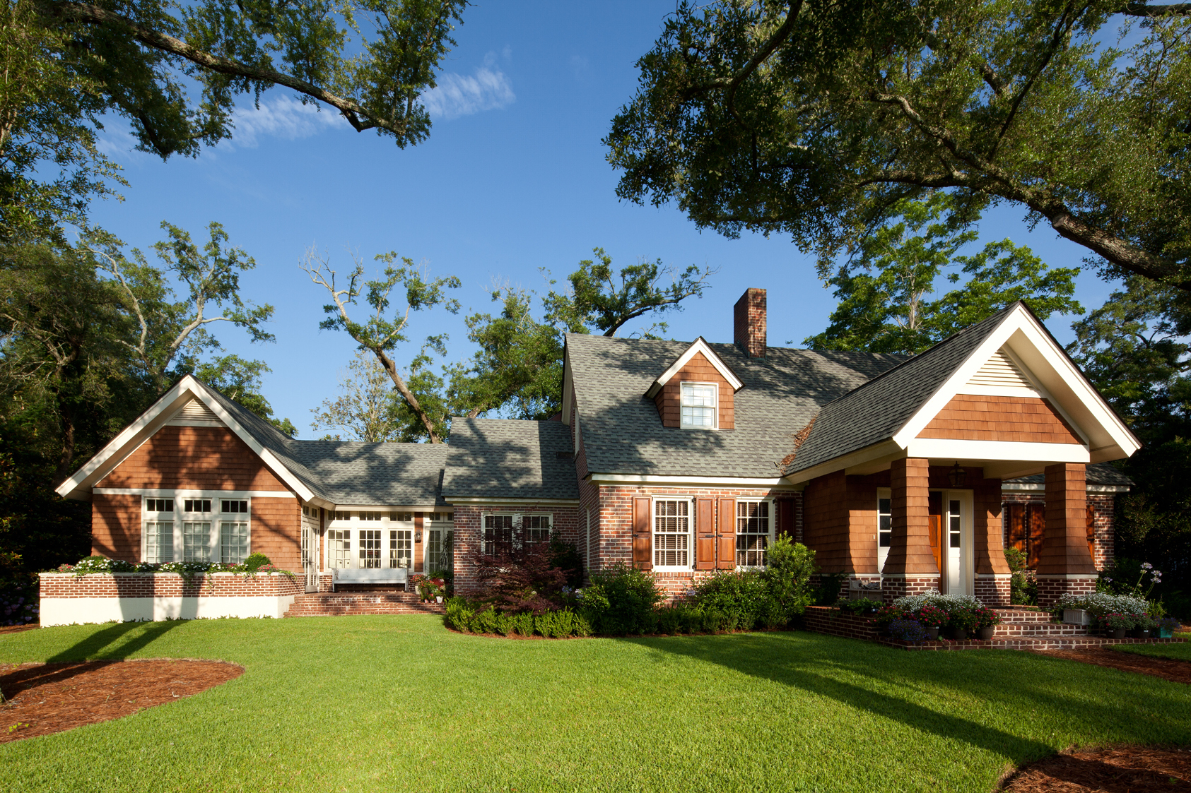 Front view at Main House and Master Bedroom Suite Addition