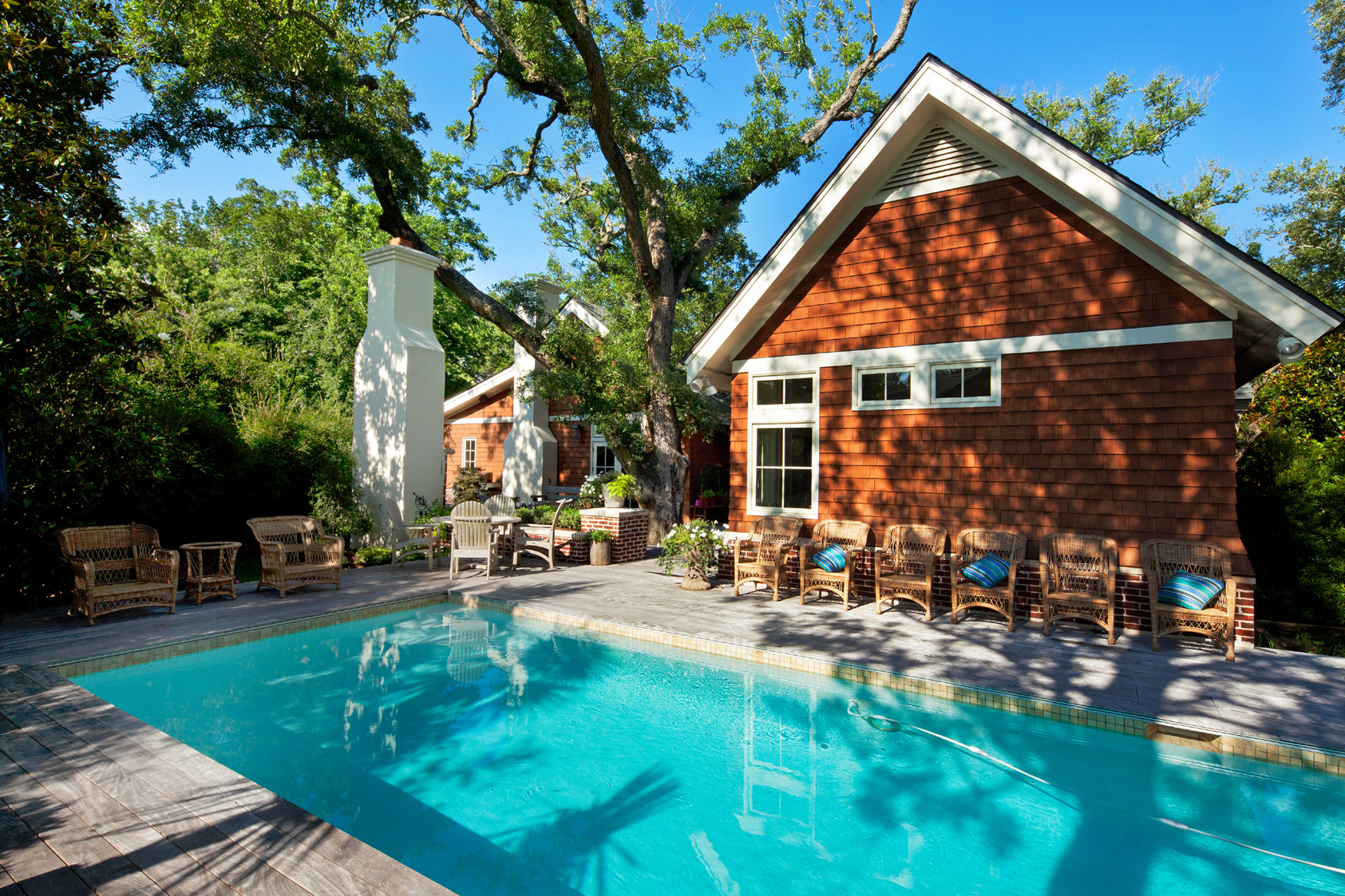 Rear at Master Bedroom Suite and Pool