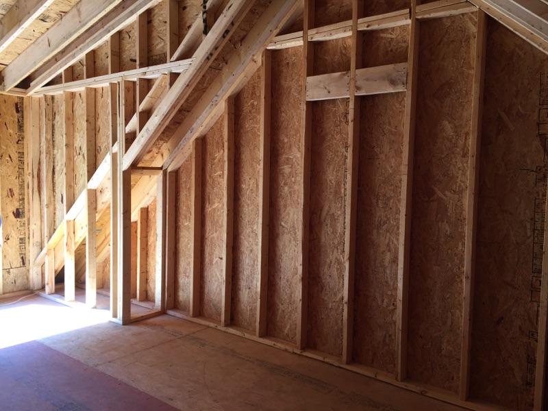 Framing the dormer.
