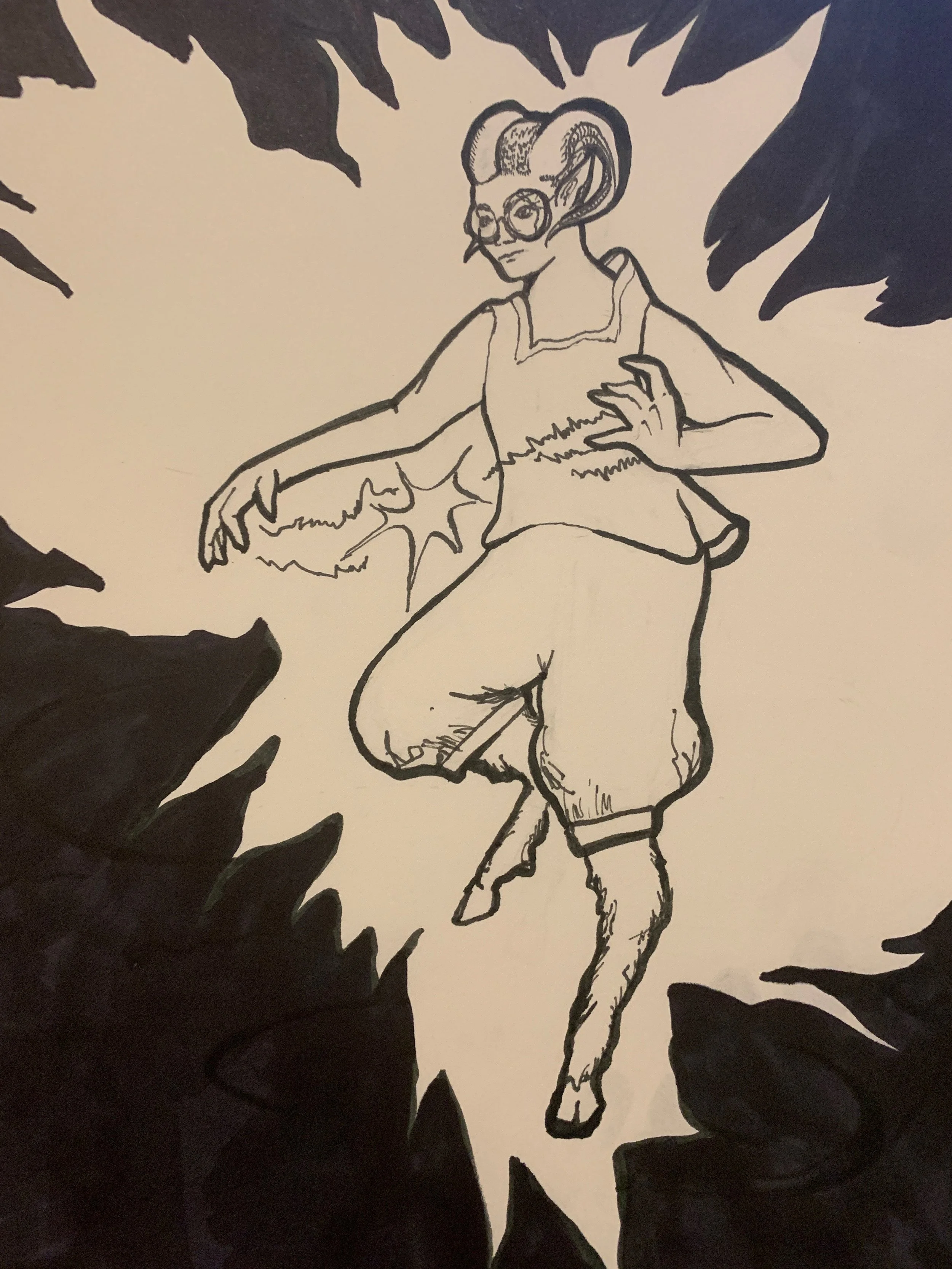 here’s a picture of Bryn’s character, Carbry, that Sasha drew