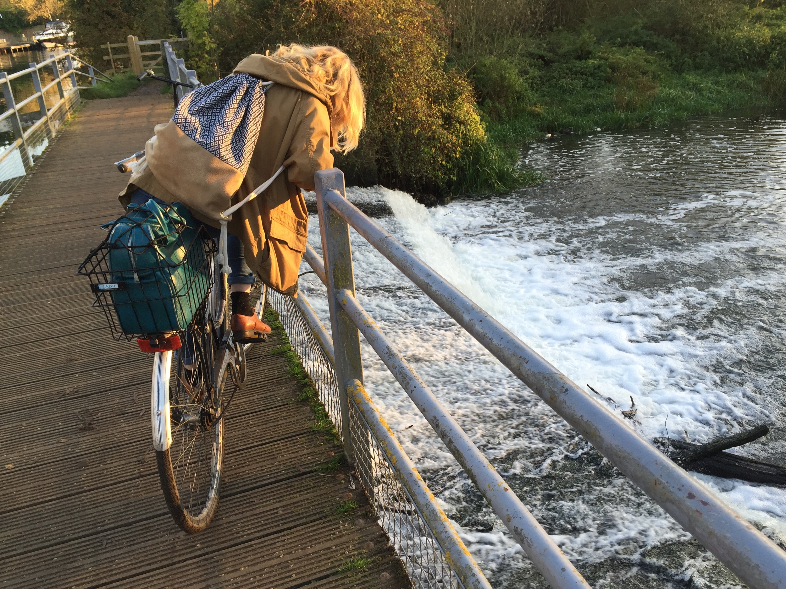 This was an unexpected find. We didn't hear the sound of the rushing water until we were on the bridge. 