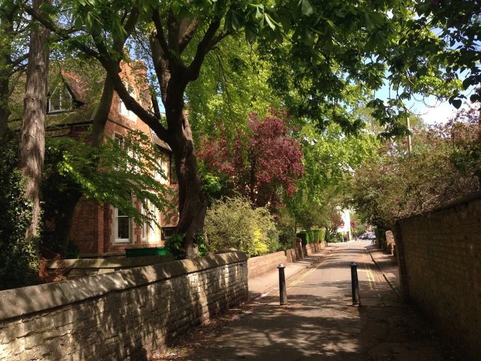 Summertime on Church Walk leading to North Parade