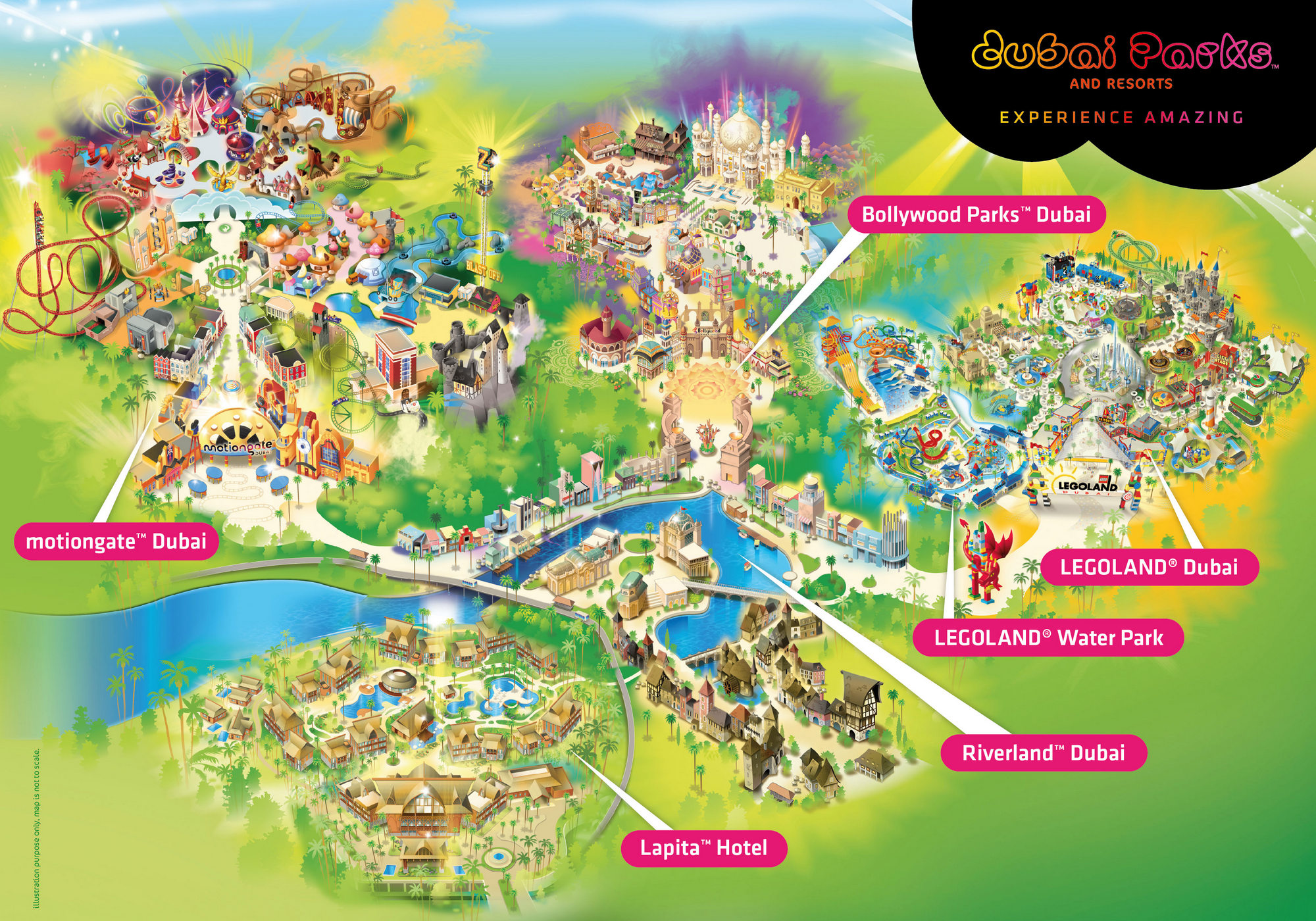 Dubai Parks & Resorts Map