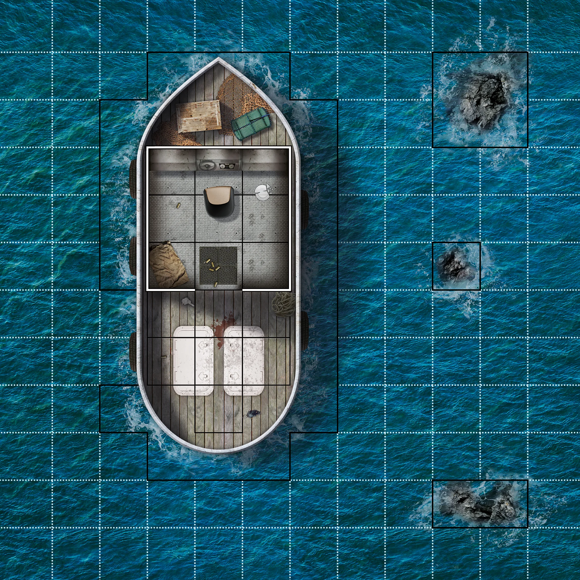 Fishing boats are a great scavenging opportunity but they are only accessible using the dinghy.