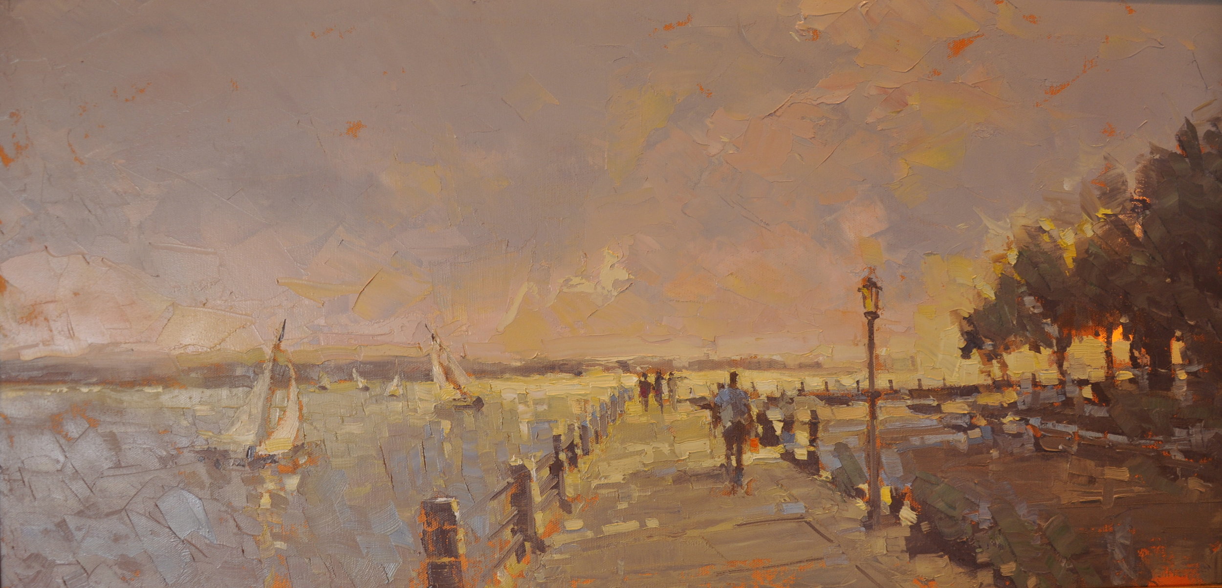 windy day on the battery, 15x30, oil on canvas, 4000.00, weber.JPG