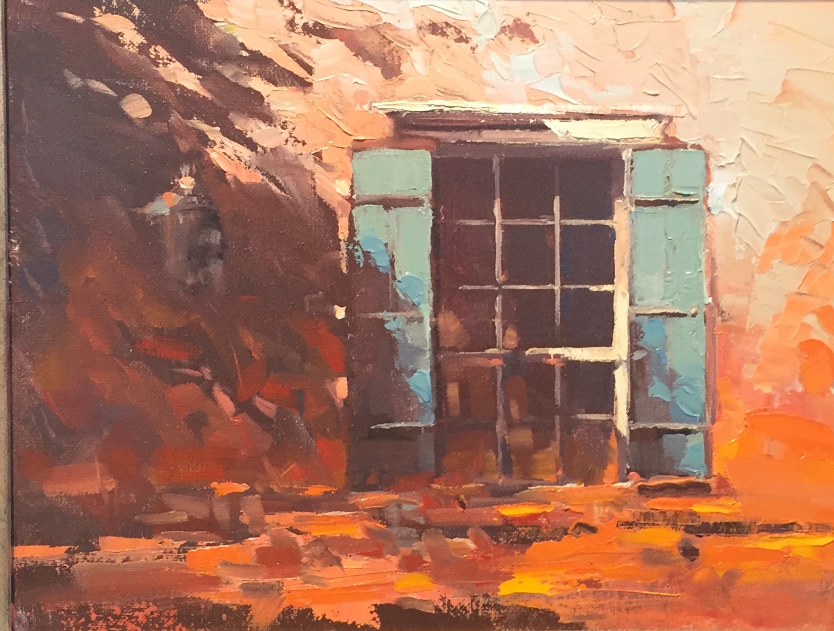 El Zaguan Window, 11x14, oil on canvas on board, $1400.00, Weber.jpg