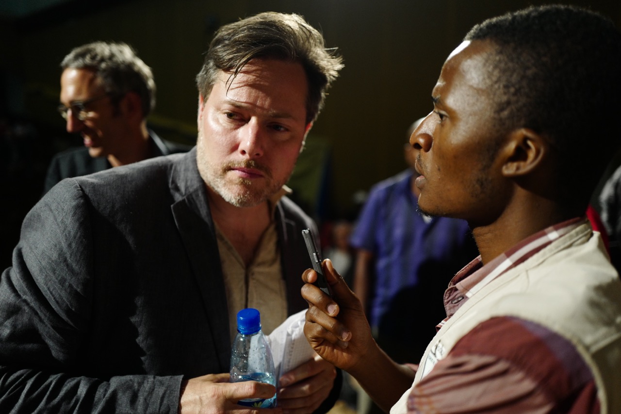 Director Milo Rau was deeply moved by the strong and positive reactions to his film. (@2017 The Congo Tribunal / Arne Birkenstock)