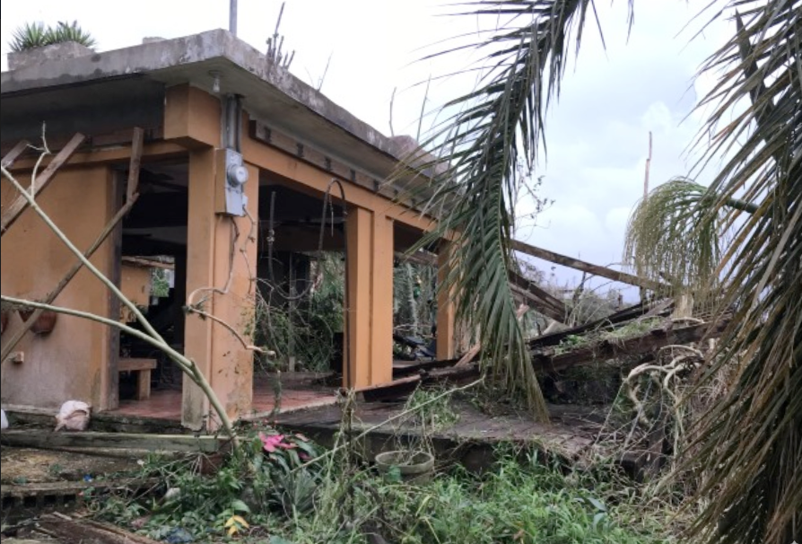 El Escondido Guesthouse after hurricane Maria in Puerto Rico
