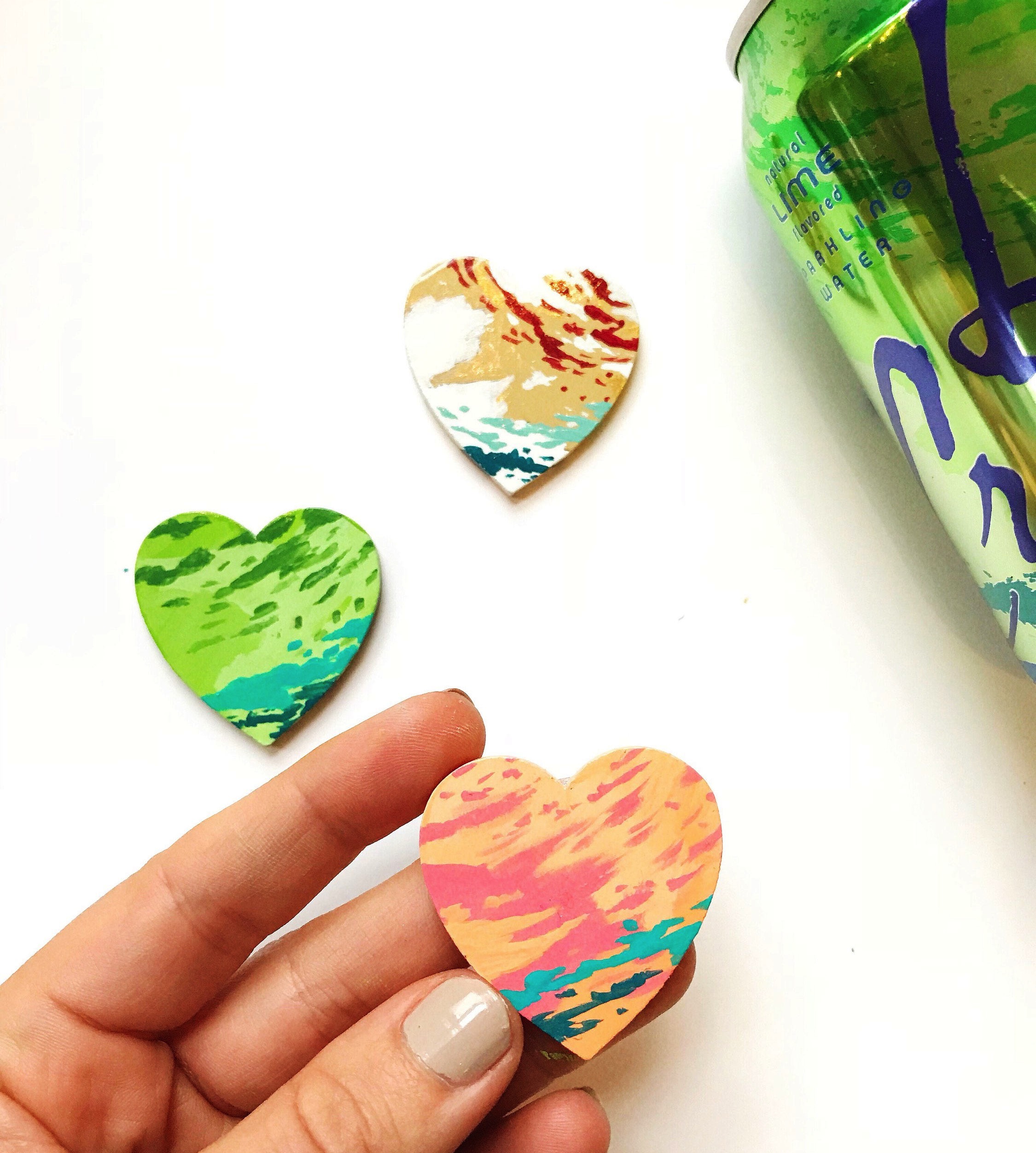 handpainted la croix heart pin