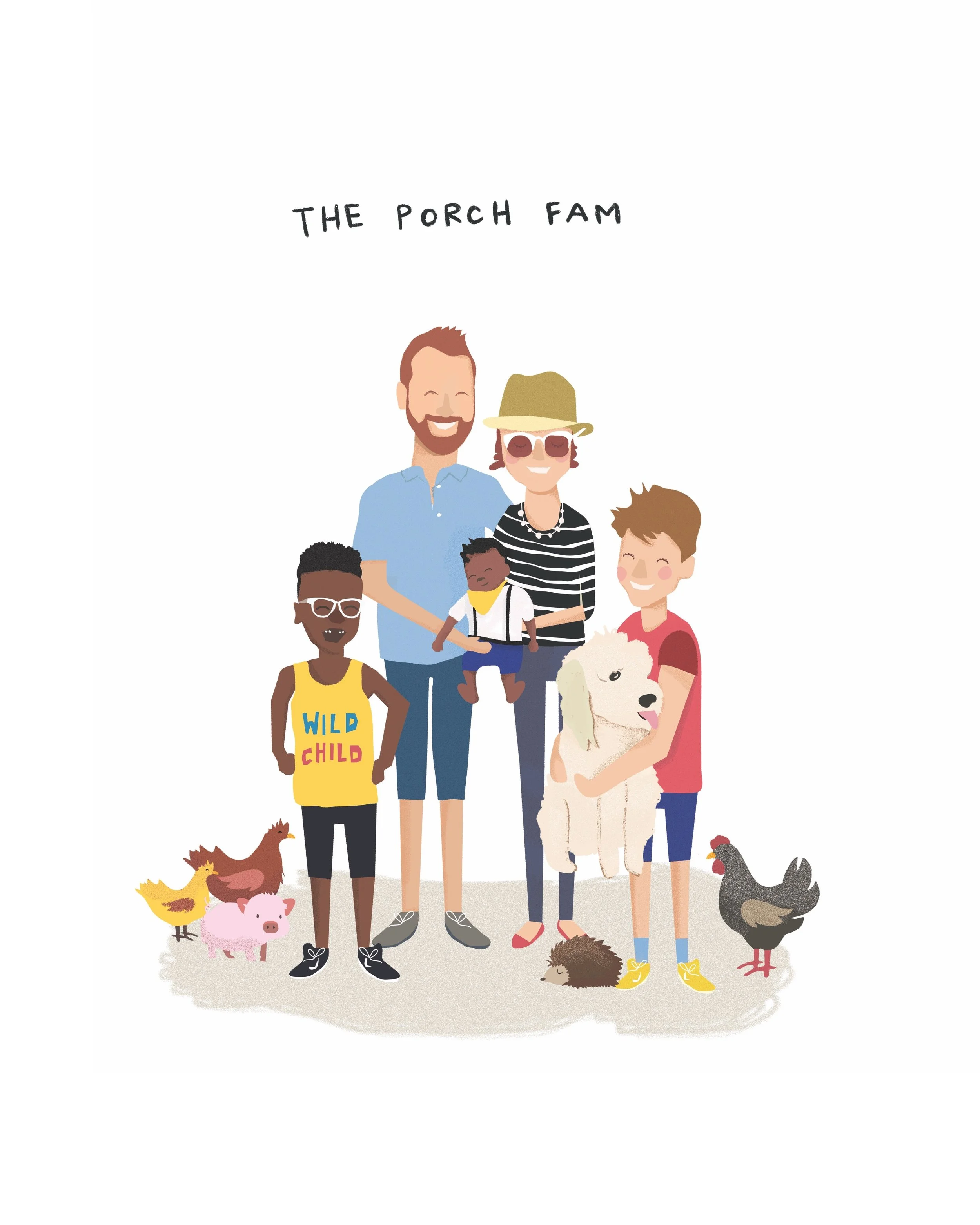 Custom family portraits. Kelsey Davis Design