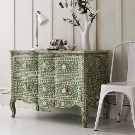 "Antonia" Chest of Drawers in Emerald