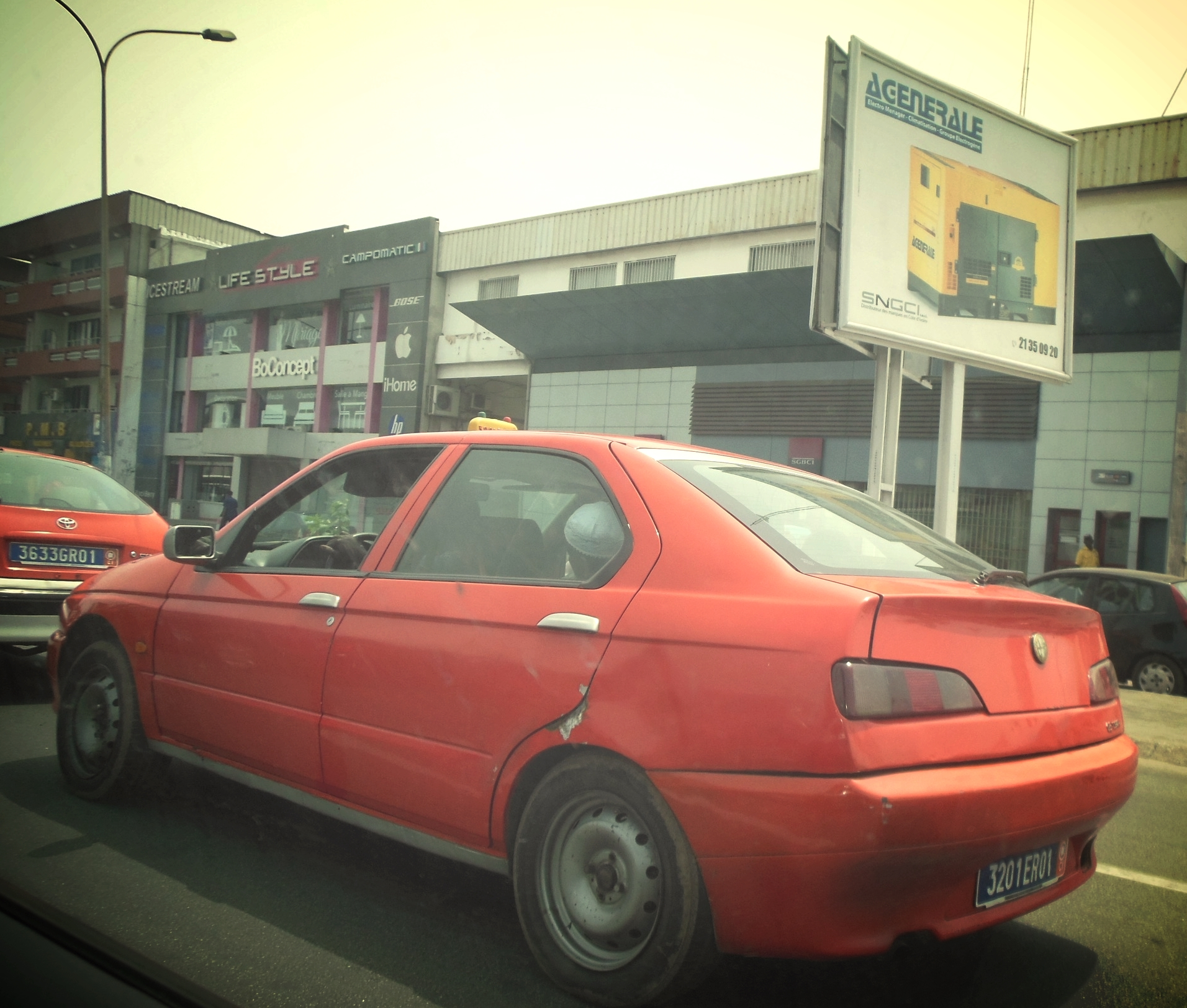 Orange taxi in Abidjan
