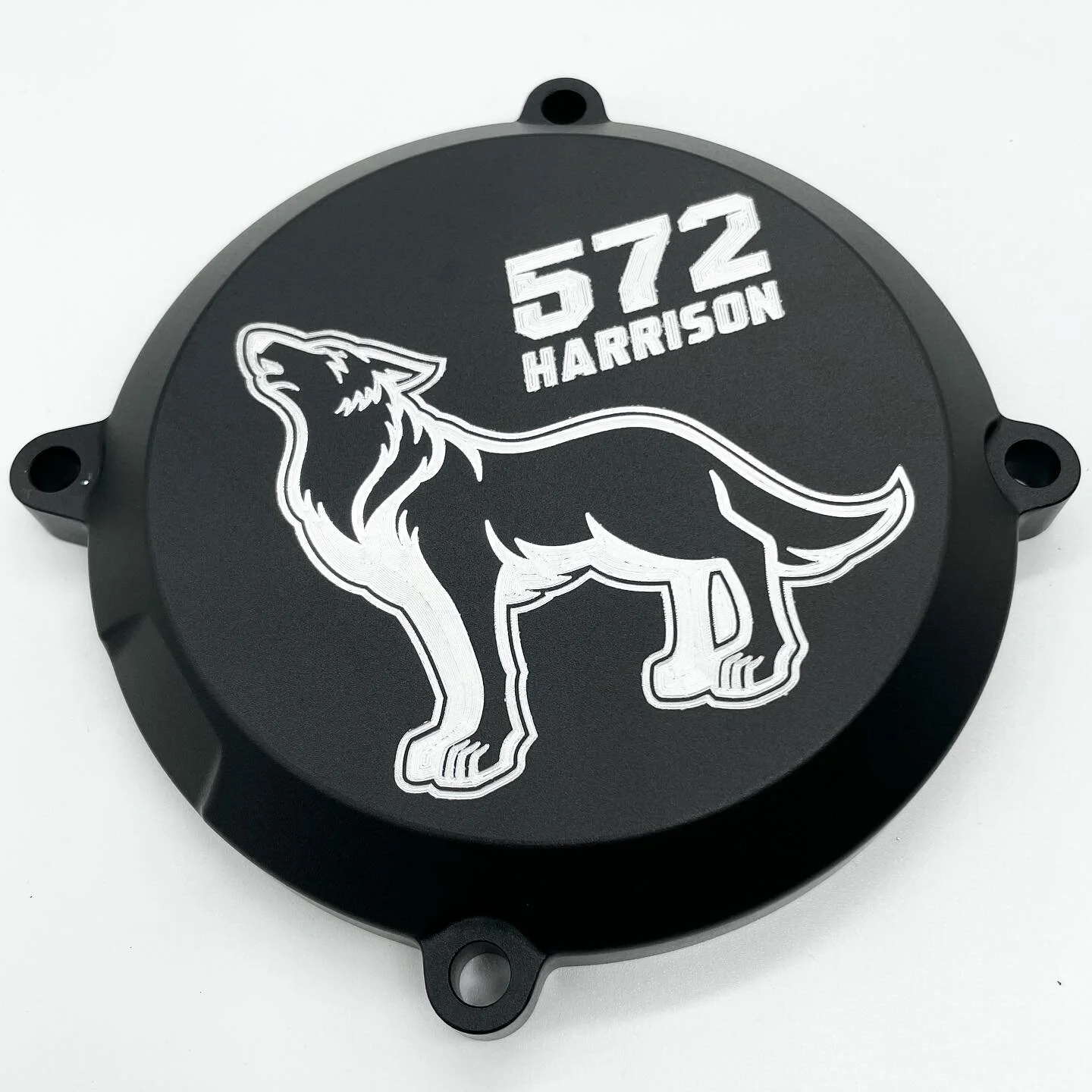 Man&rsquo;s best friend 🐕 we&rsquo;ll engrave anything, even your pet dog! #572 #harrison #dog #pet #puppy #ktm #auto #50sx #custom #clutchcover #cncmachined #billet #aluminium #6061T6 #hardanodised #engraving #motocross #mx #dirtbikelife #offroader