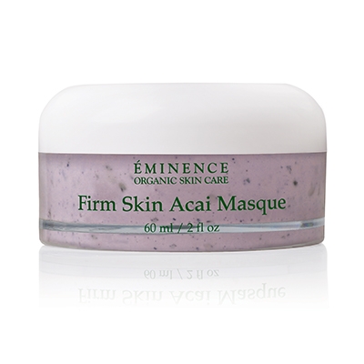 FIRM SKIN ACAI MASQUE: A combination of berries, powered by phyto-nutrients and antioxidants, botanical hyaluronic acid hydrates, firms, and plumps the skin for an ageless appearance! Great for aging skins that need to plump and firm sagging skin!