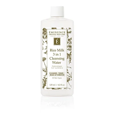 3 in 1 Rice Milk Cleanser removes makeup, cleans your skin and tones with out needing to rinse. Perfect bed side companion.