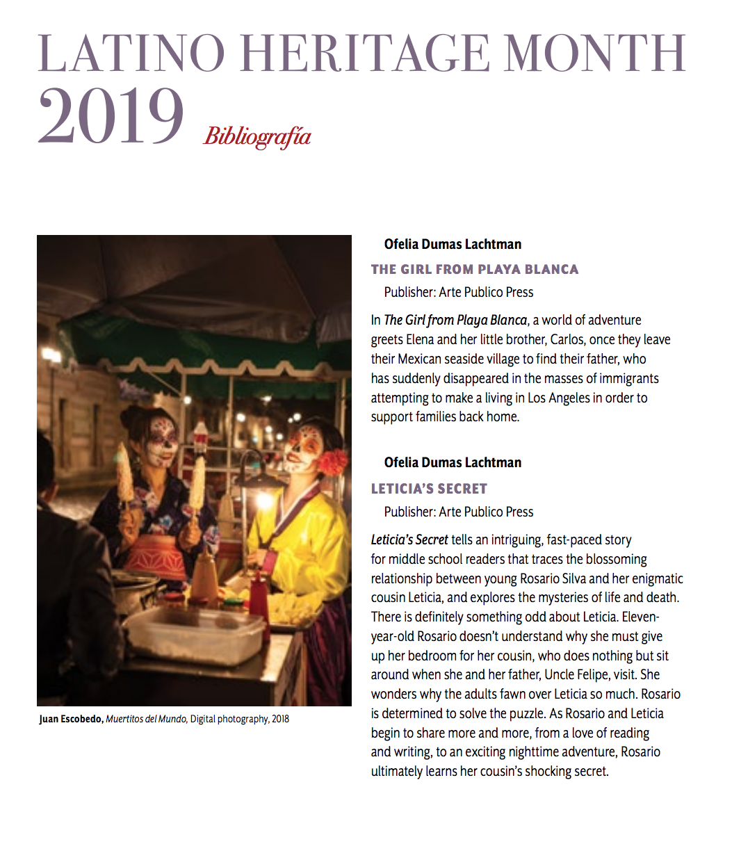 Latino Heritage Month 2019