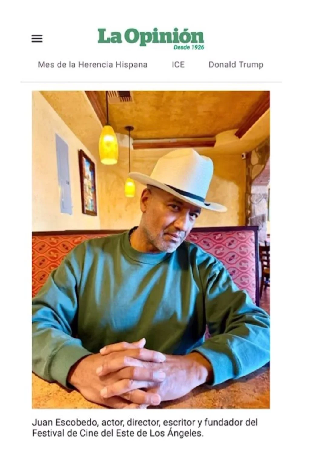 As the founder of the East LA Film Festival, Juan Escobedo is often called up for his opinion.